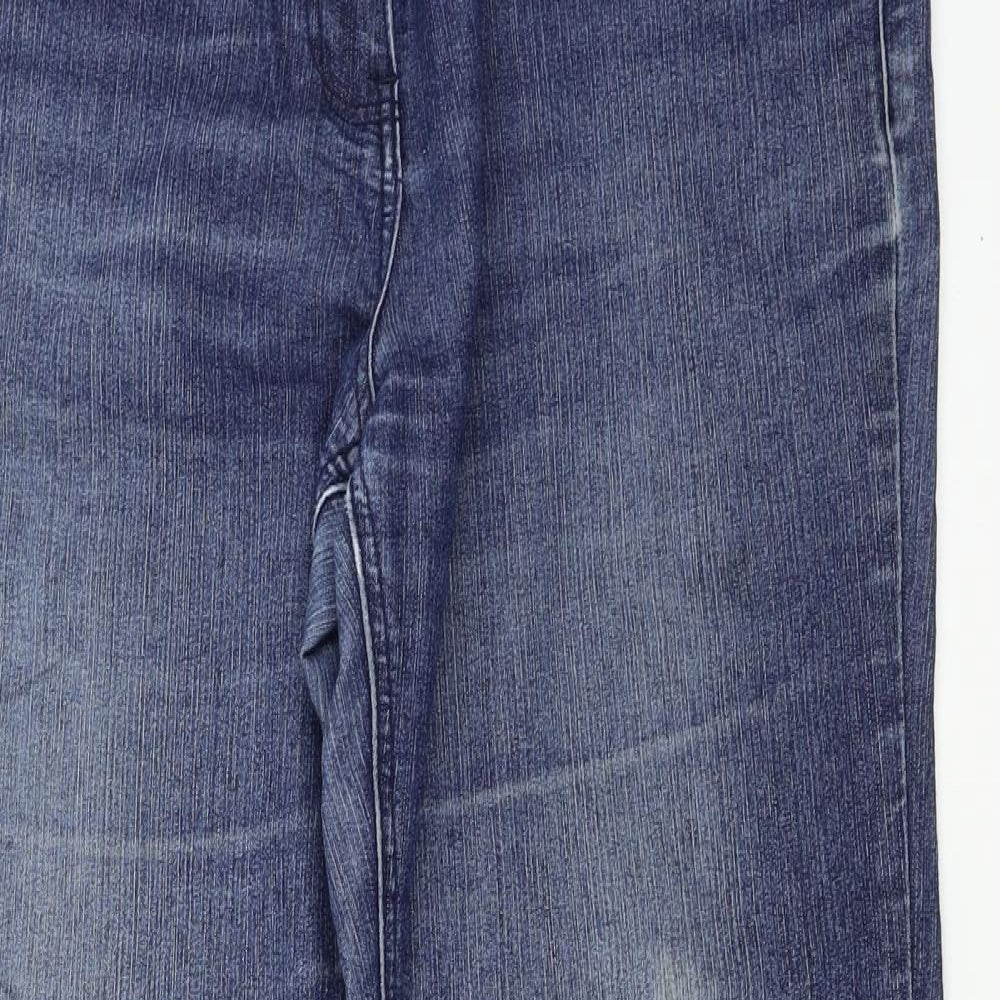 M&Co Womens Blue   Straight Jeans Size 16 L25 in