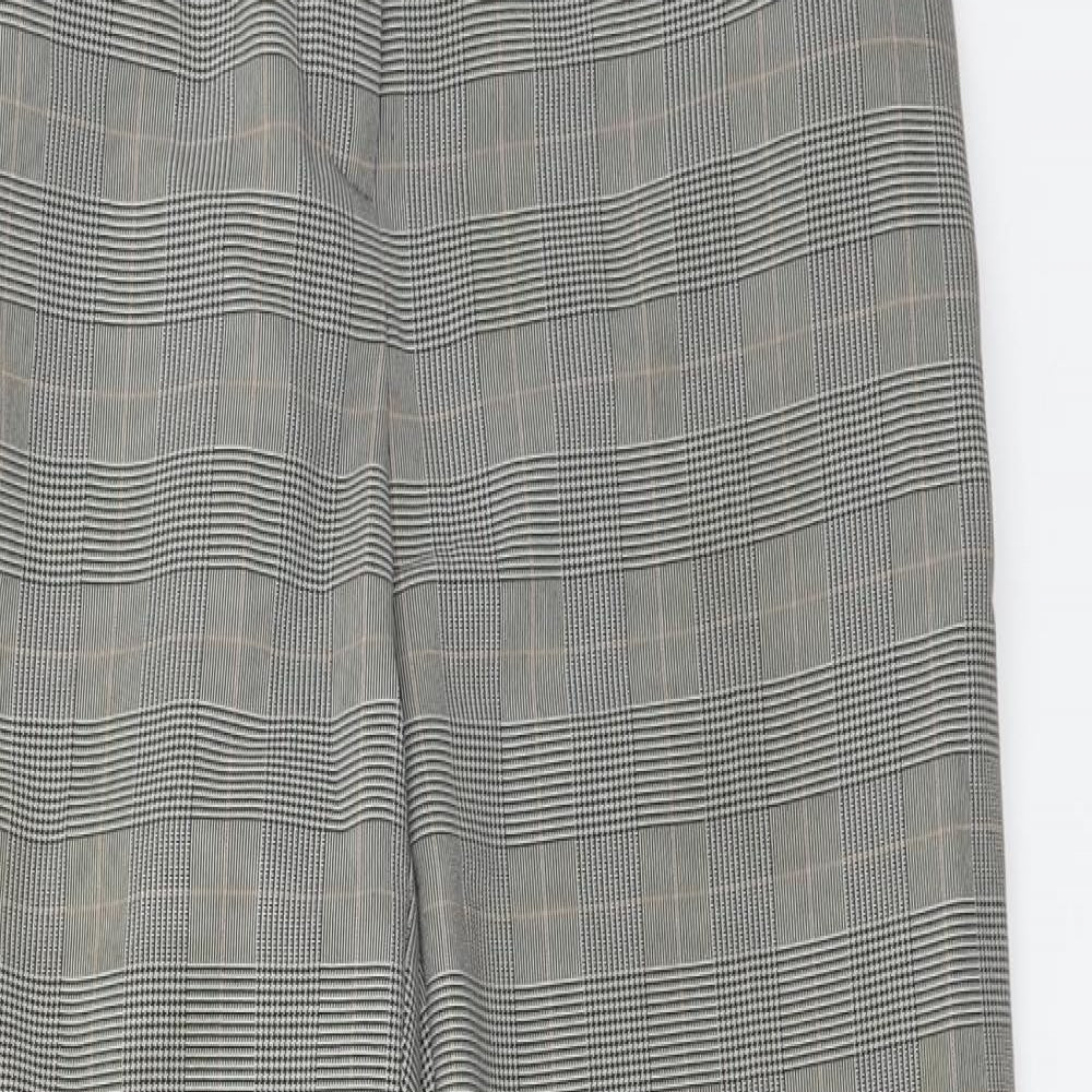 Nutmeg  Womens Grey Check  Trousers  Size 10 L25 in