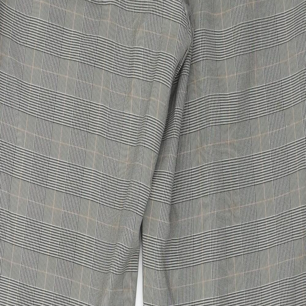 Nutmeg  Womens Grey Check  Trousers  Size 10 L25 in