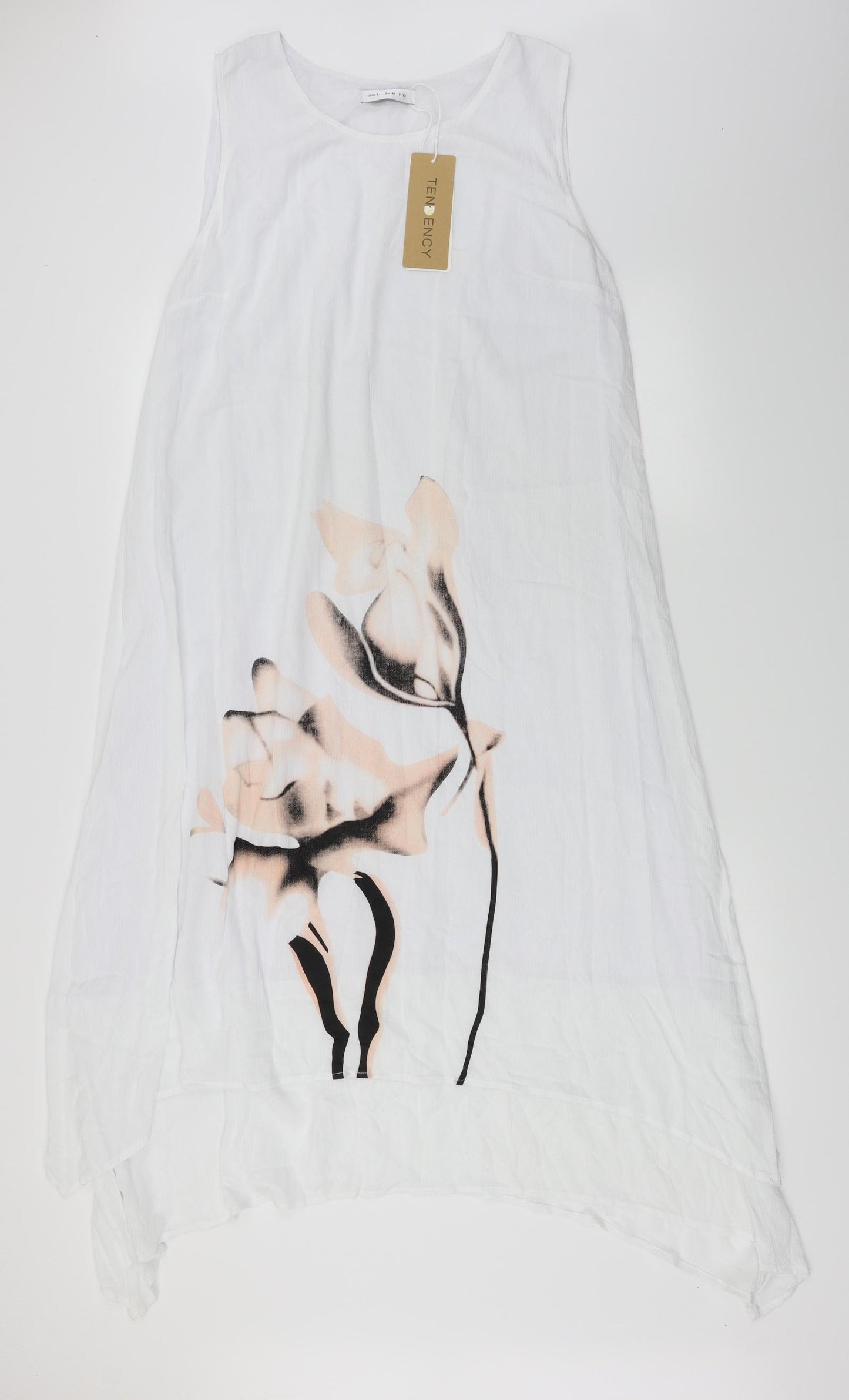 Tendency  Womens White Floral  A-Line  Size 16