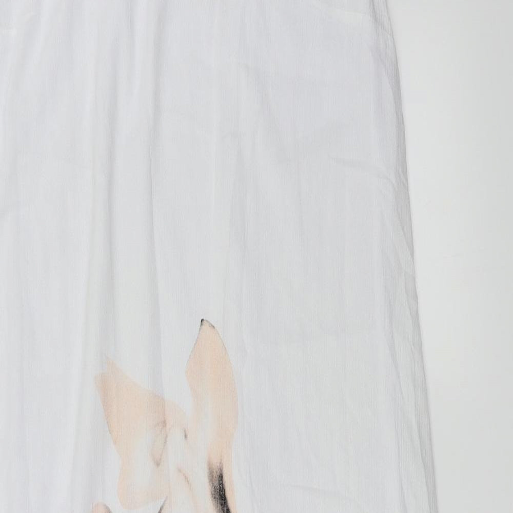 Tendency  Womens White Floral  A-Line  Size 16