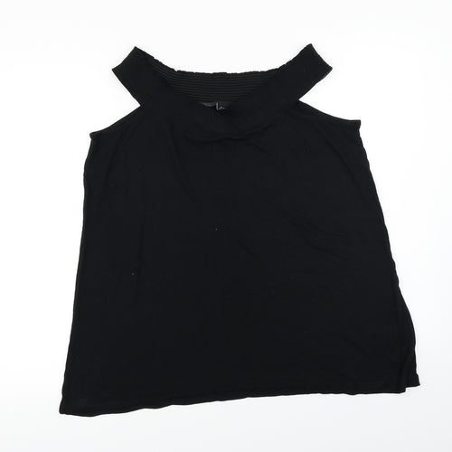 be you Womens Black   Basic T-Shirt Size 14