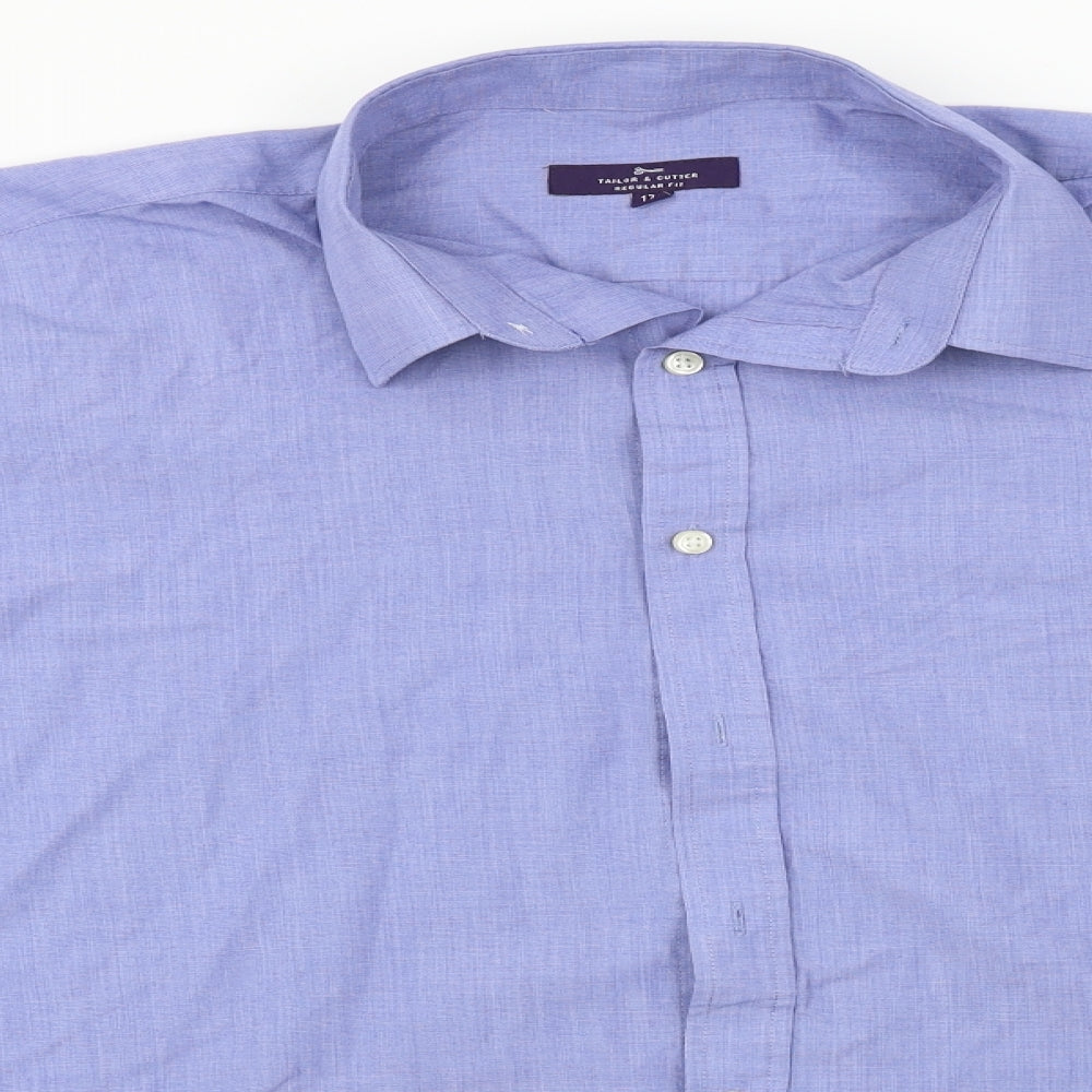 Taylor & Cutter  Mens Blue    Button-Up Size L