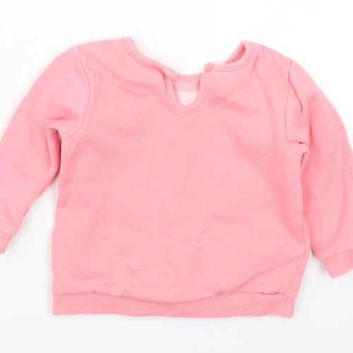George Girls Pink   Basic T-Shirt Size 6-9 Months  - Panda