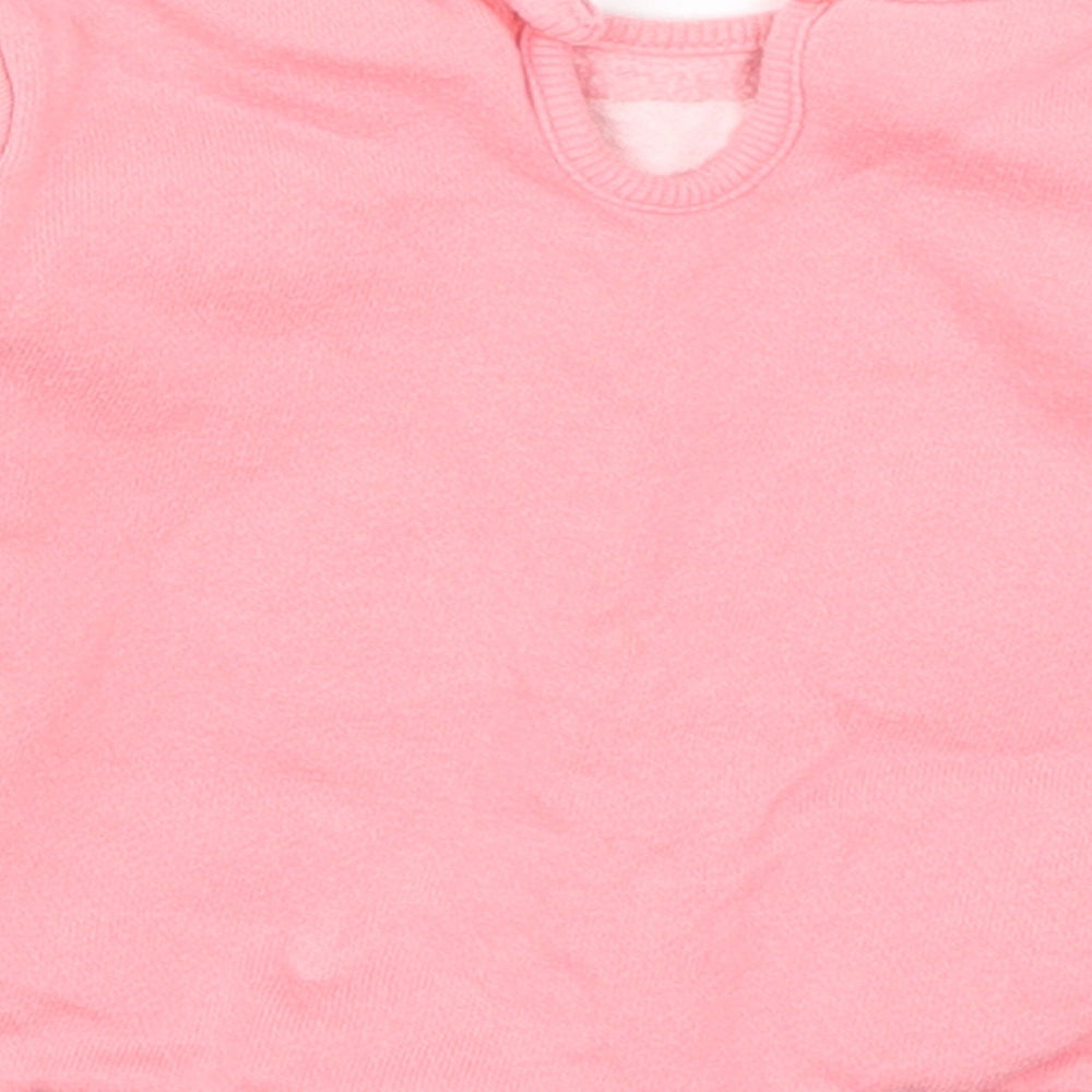 George Girls Pink   Basic T-Shirt Size 6-9 Months  - Panda