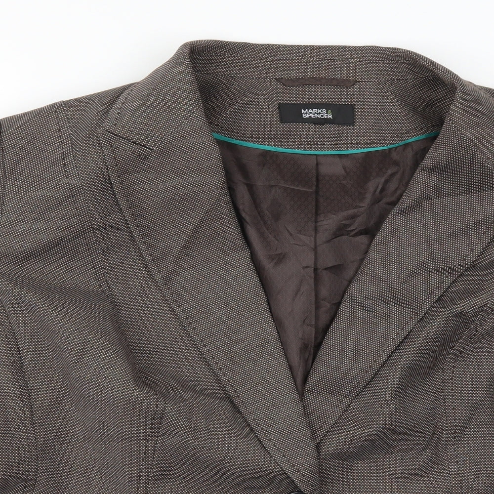 Marks and Spencer Womens Brown   Jacket Suit Jacket Size 20
