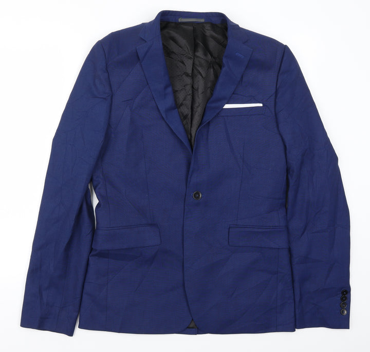 Burton Mens Blue   Jacket Suit Jacket Size 38