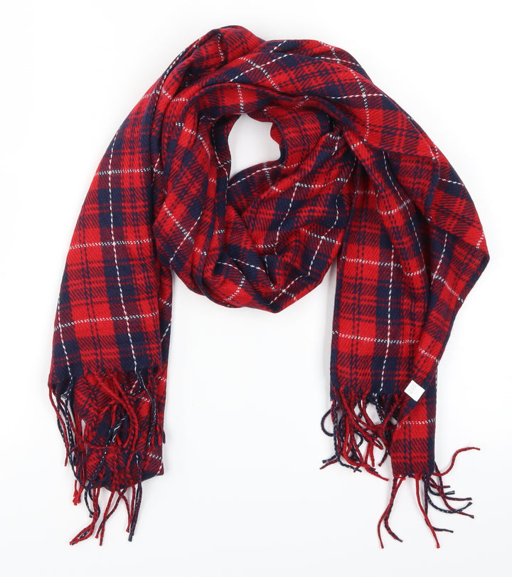 Preworn Womens Red Check   Scarf