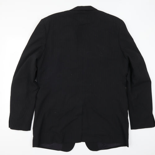 BPC Mens Black Striped  Jacket Suit Jacket Size 46