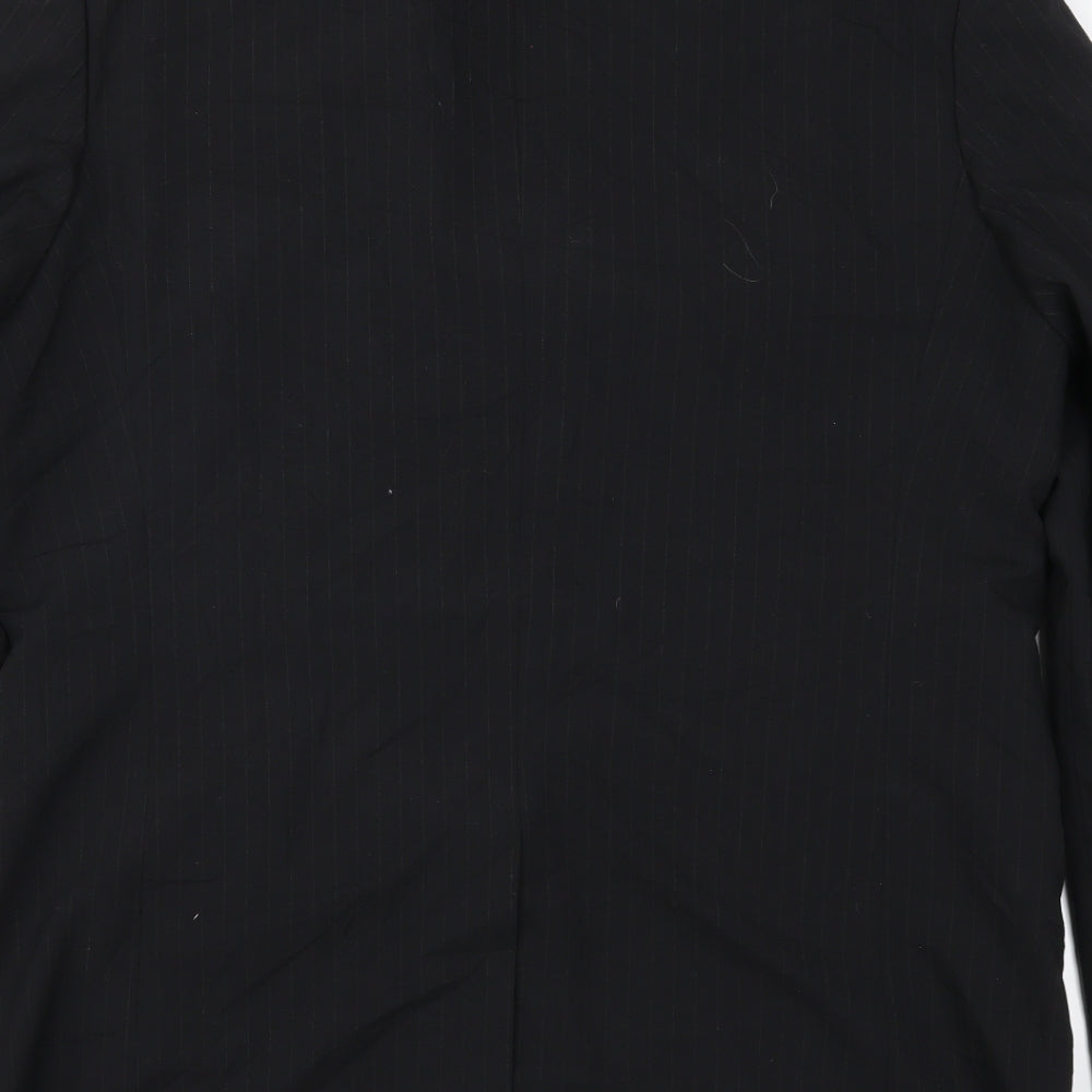 BPC Mens Black Striped  Jacket Suit Jacket Size 46