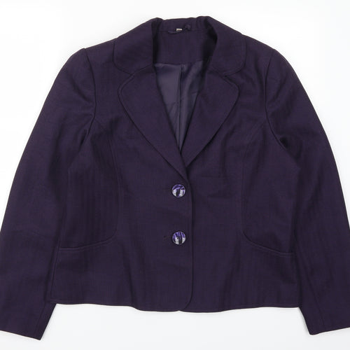 EWM Womens Purple   Jacket Suit Jacket Size 14