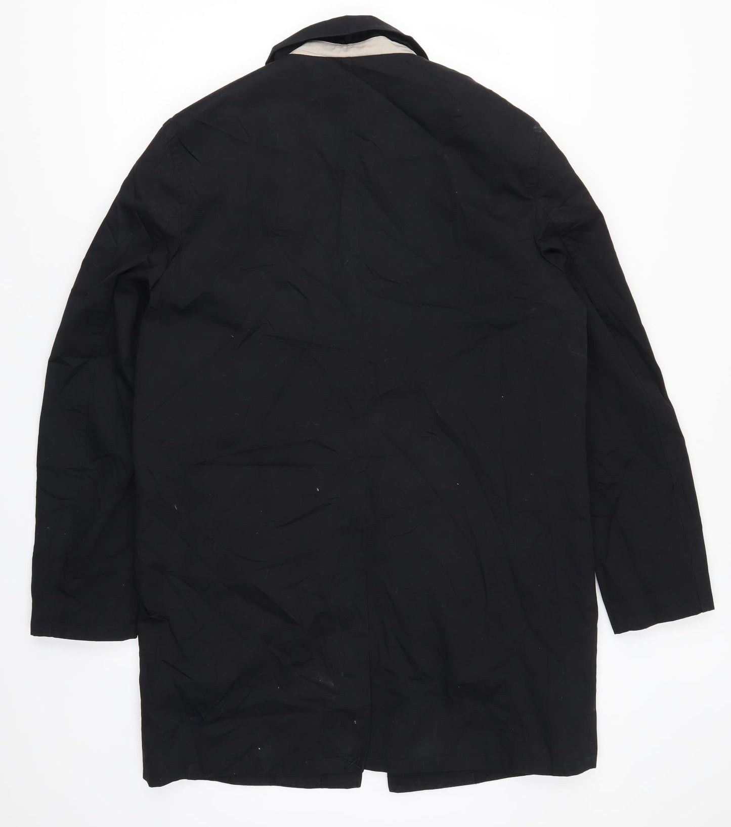 New Look Mens Black   Overcoat Coat Size M