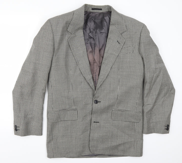 NEXT Mens Grey Houndstooth  Jacket Suit Jacket Size S