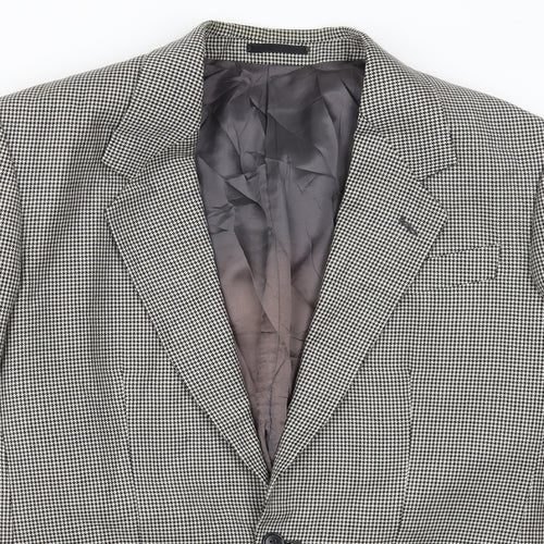NEXT Mens Grey Houndstooth  Jacket Suit Jacket Size S