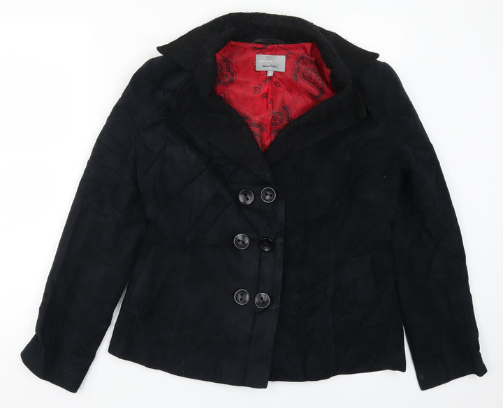 Per Una Womens Black Jacket Coat Size 10