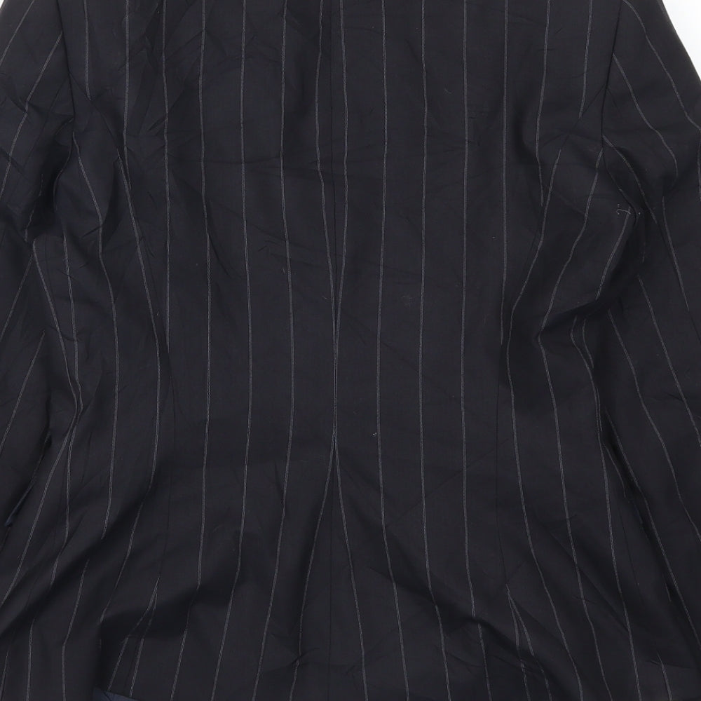 Reiss Womens Blue Striped  Jacket Suit Jacket Size 8