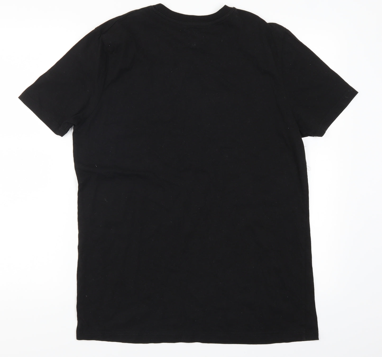 Boohoo MAN Mens Black    T-Shirt Size L  - Stars