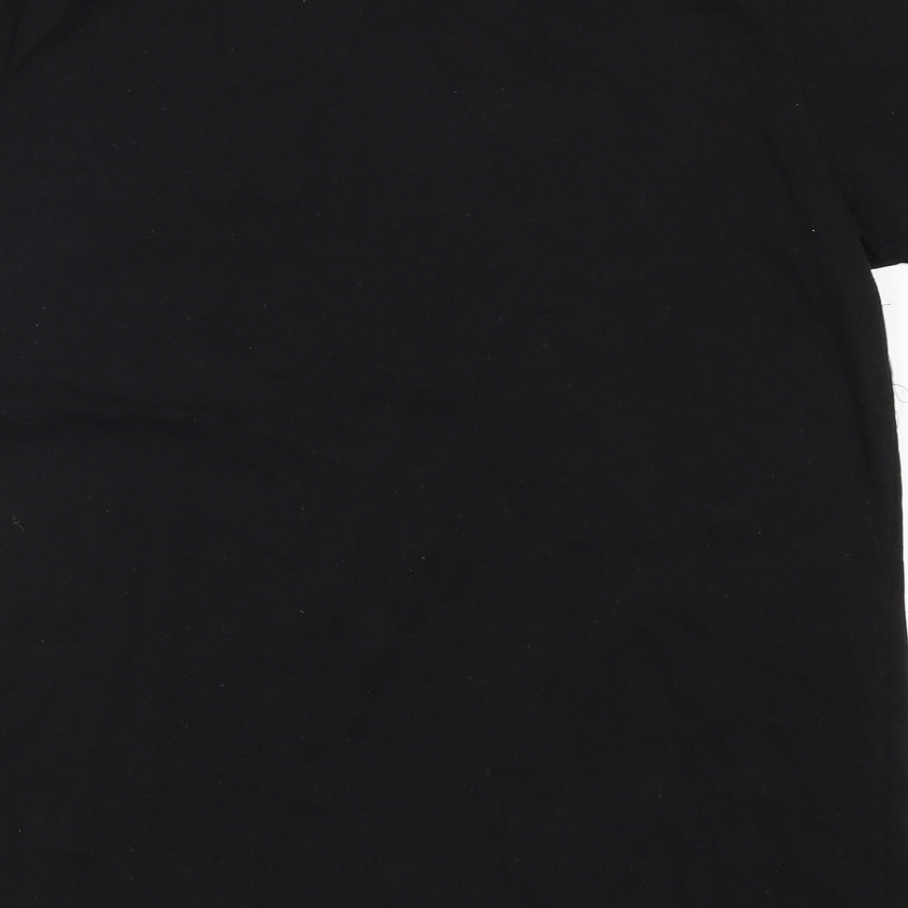 Boohoo MAN Mens Black    T-Shirt Size L  - Stars