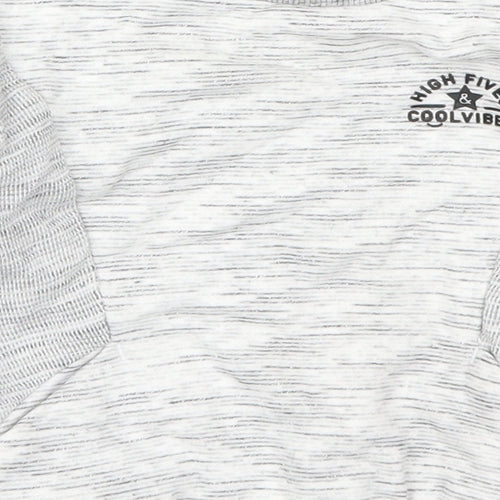 George Boys Grey   Basic T-Shirt Size 12-18 Months  - High Fives Cool Vibes