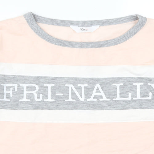 Boux Avenue Womens Pink Striped  Pullover Sweatshirt Size 8  - Fri-nally
