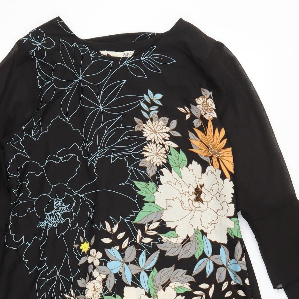 Yumi Womens Multicoloured Floral  Mini  Size 12