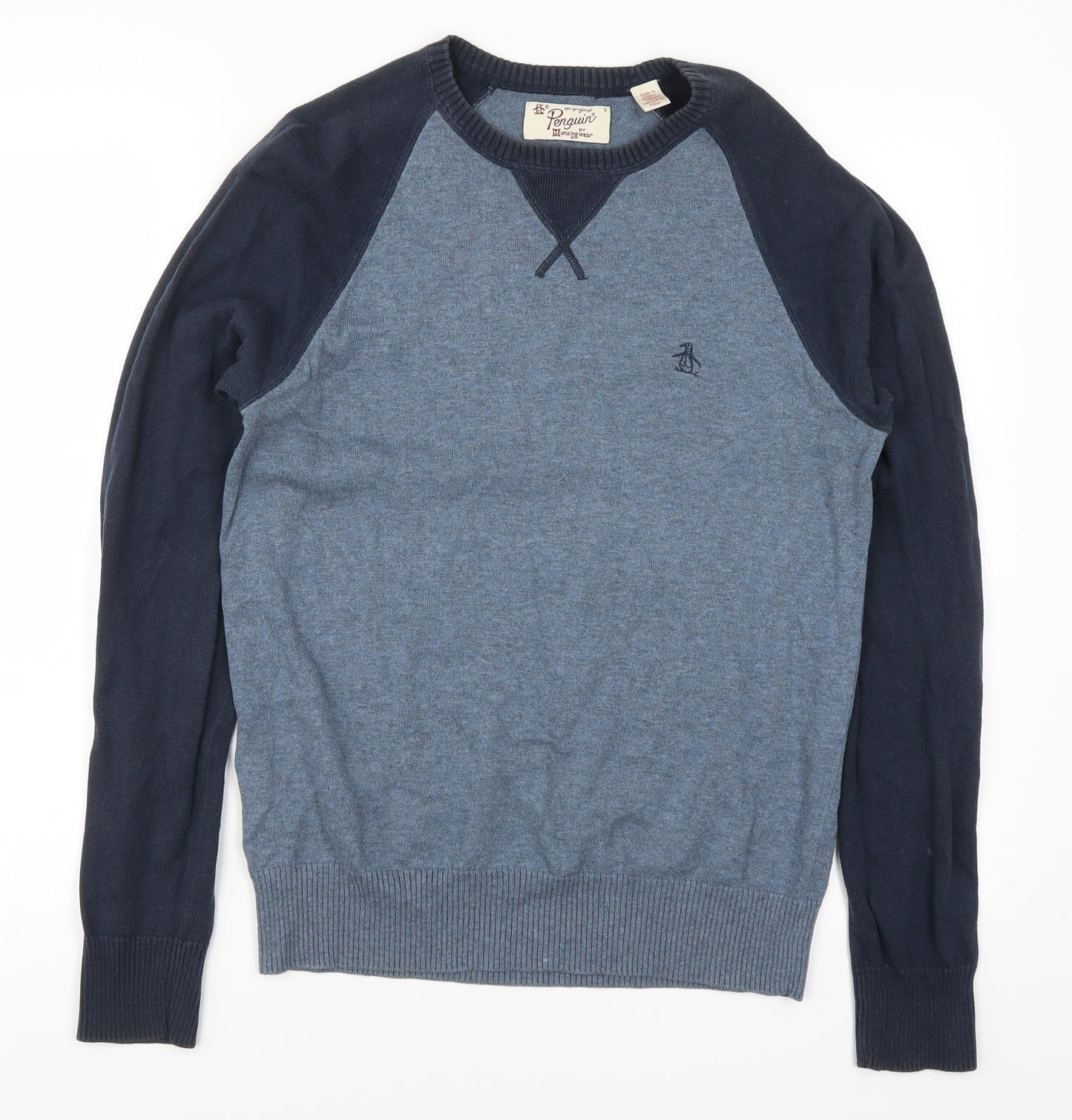 Penguin Mens Blue   Pullover Jumper Size S