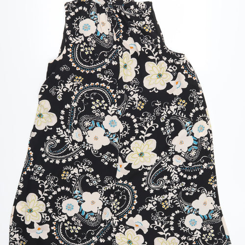 Papaya Womens Black Floral  A-Line  Size 12