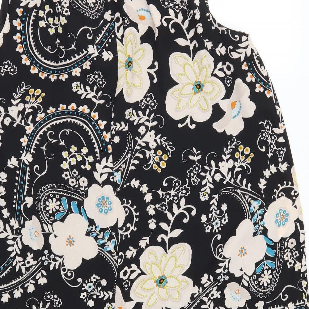 Papaya Womens Black Floral  A-Line  Size 12