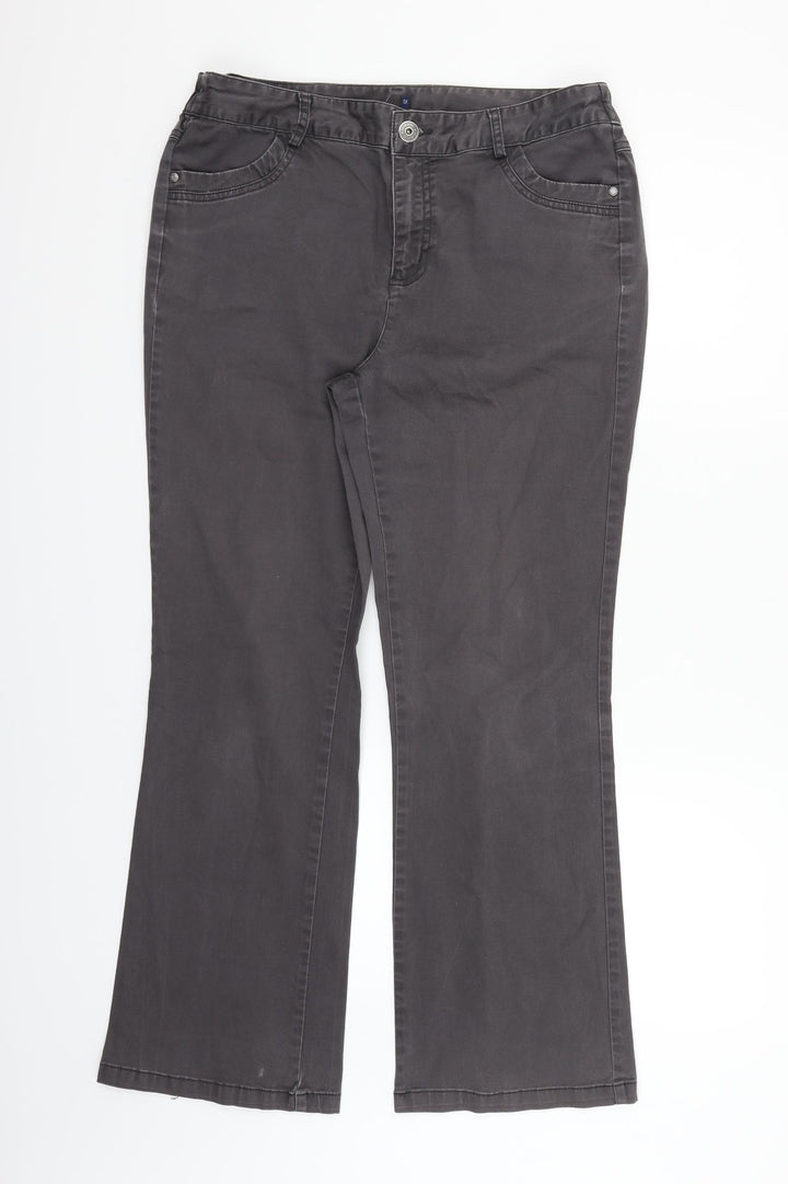 Maine Womens Grey Trousers Size 12 L27 in