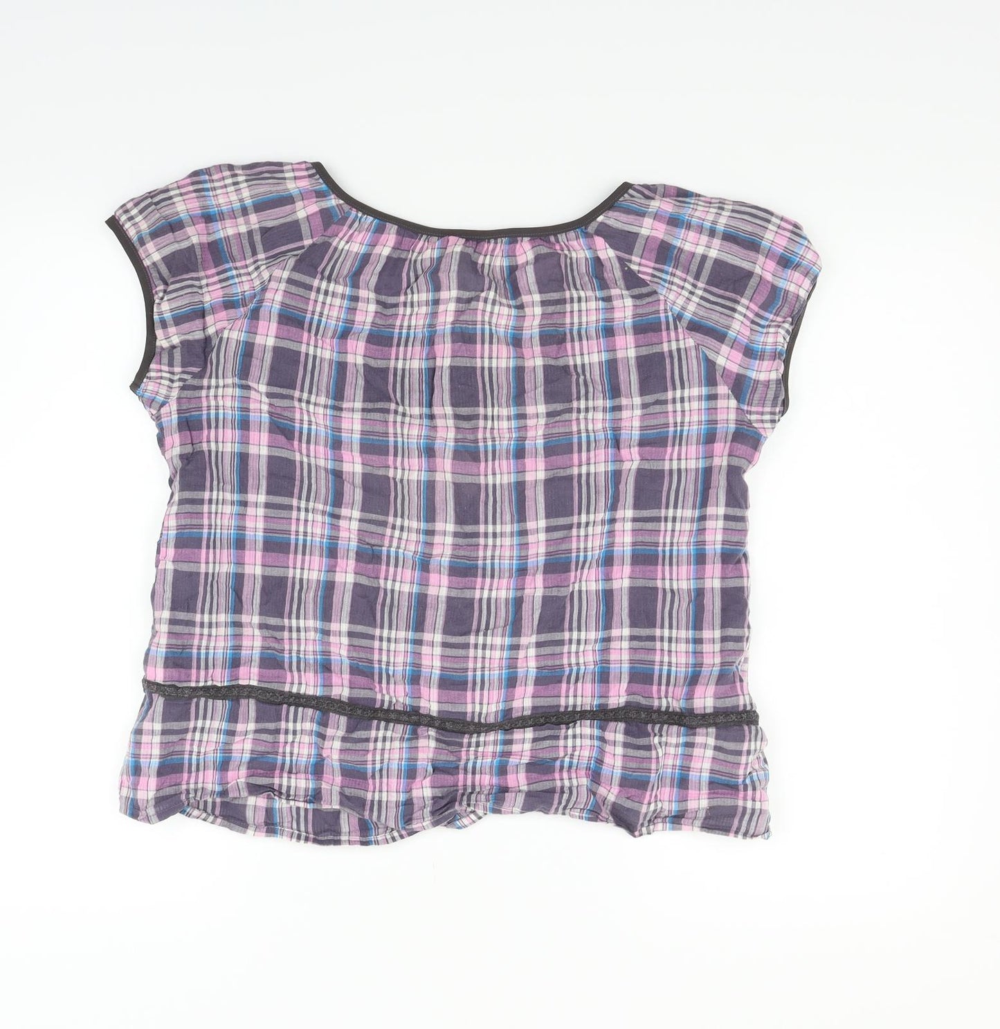 bega Womens Pink Check  Basic T-Shirt Size XL