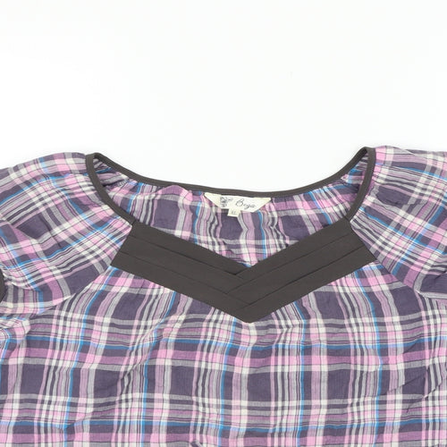 bega Womens Pink Check  Basic T-Shirt Size XL