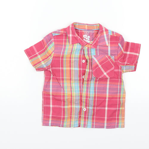 F&F Girls Pink Check  Basic Button-Up Size 2-3 Years
