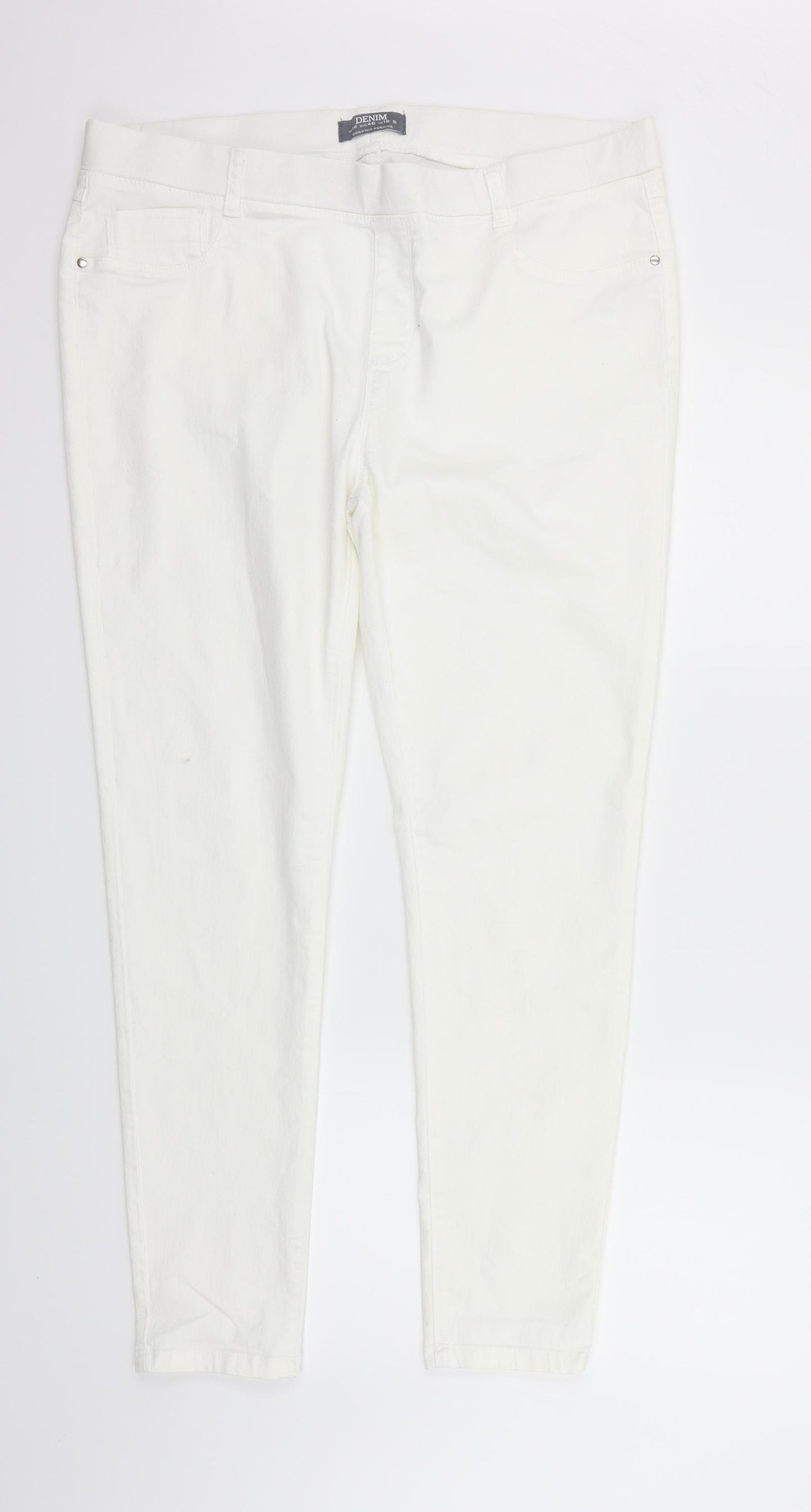 Dorothy Perkins Womens White   Trousers  Size 18 L27 in