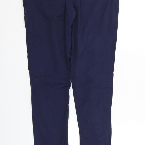 deniem & co Womens Blue Houndstooth  Trousers  Size 10 L27 in