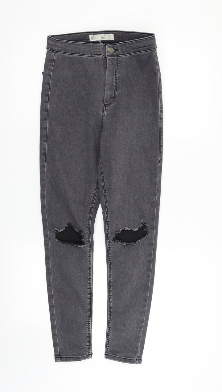 Topshop Womens Green   Straight Jeans Size S L30 in