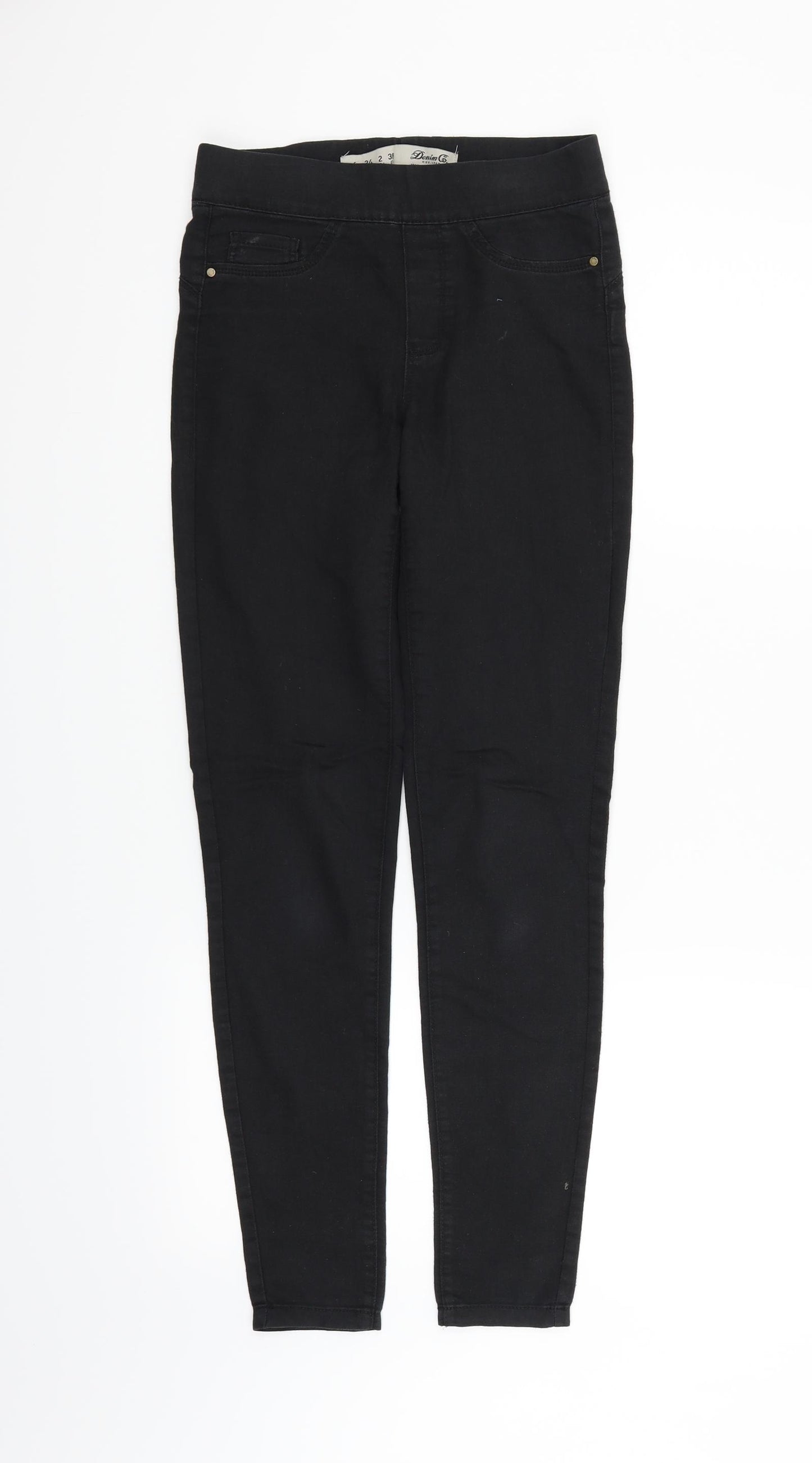 deniem & co Womens Black   Trousers  Size 6 L27 in
