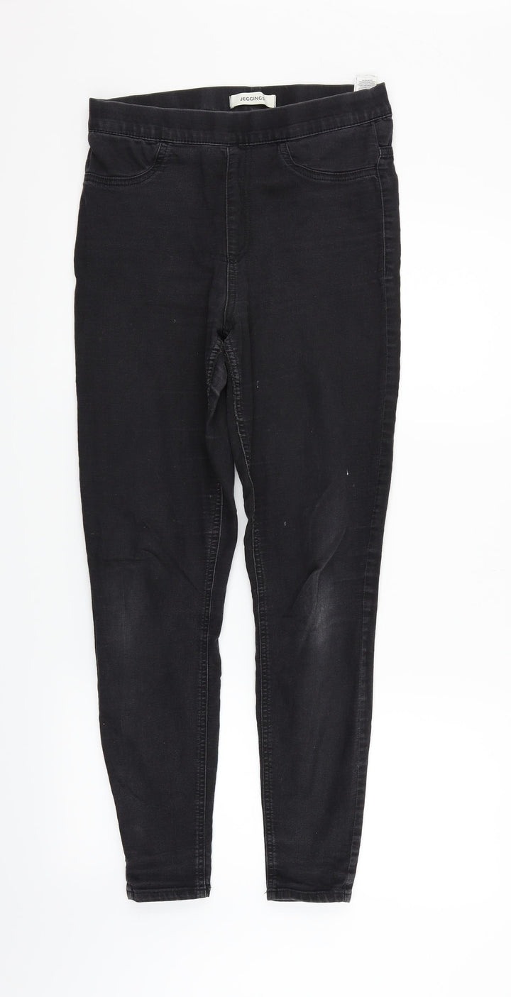 Marks and Spencer Womens Black Straight Jeans Size 10 L28 in