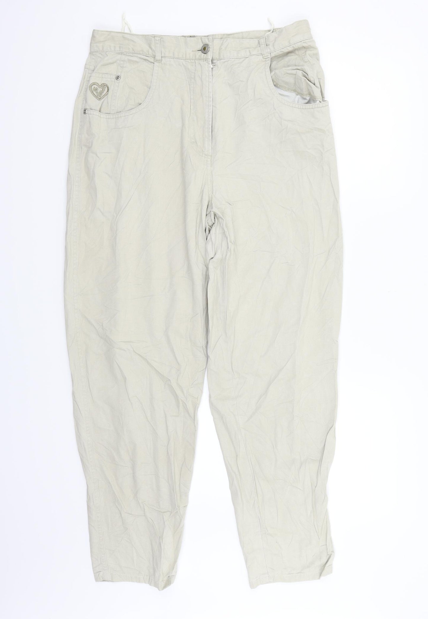 rigany Womens Beige   Trousers  Size 16 L26 in