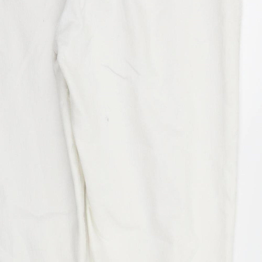 F&F Womens White   Straight Jeans Size 14 L25 in