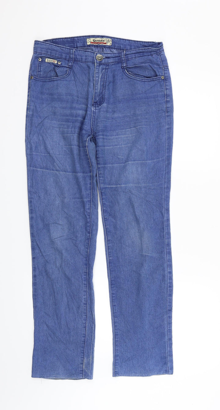 Sunbird Womens Blue Straight Jeans Size 30 in L30 in