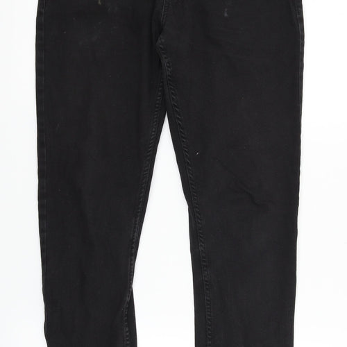 deniem & co Womens Black   Straight Jeans Size L L32 in