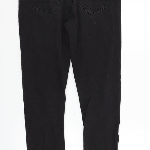 deniem & co Womens Black   Straight Jeans Size L L32 in