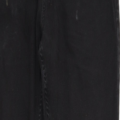 deniem & co Womens Black   Straight Jeans Size L L32 in
