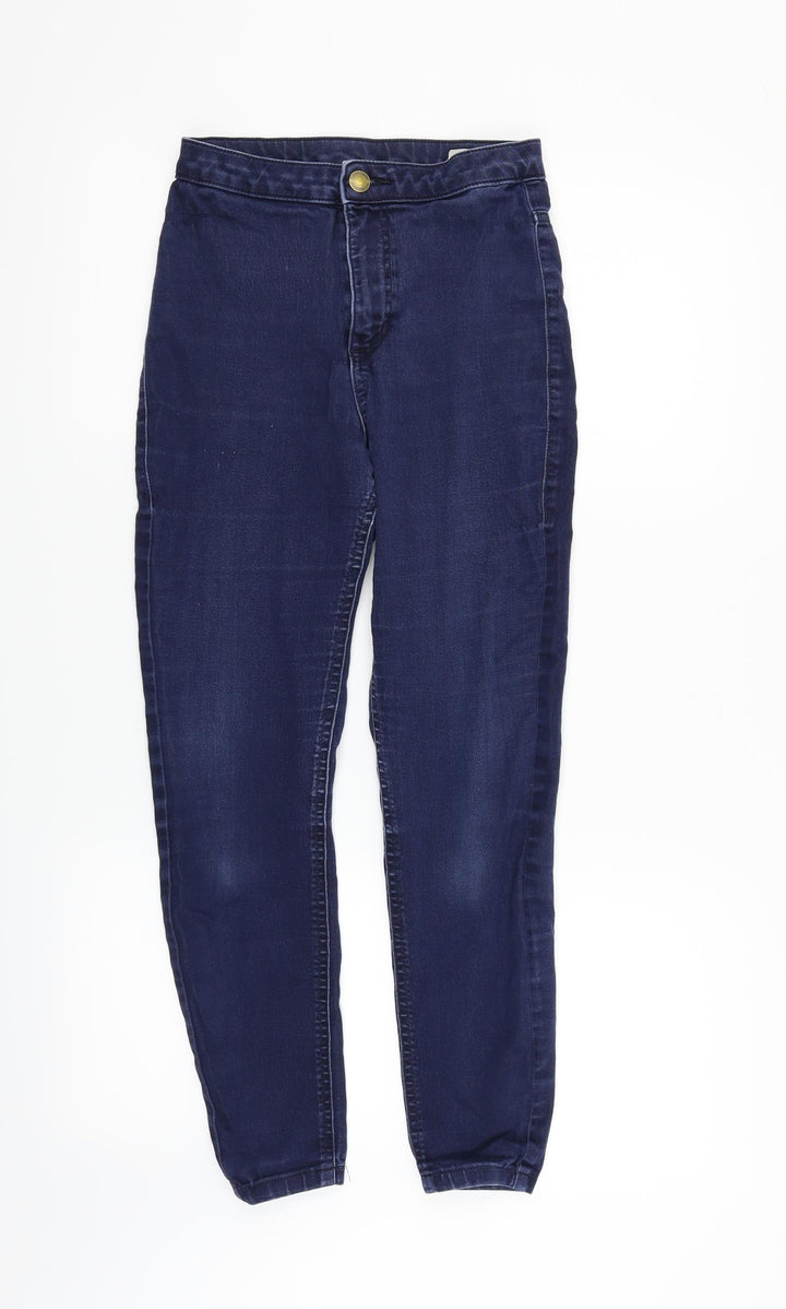 Marks and Spencer Womens Blue Camouflage Straight Jeans Size 8 L28 in