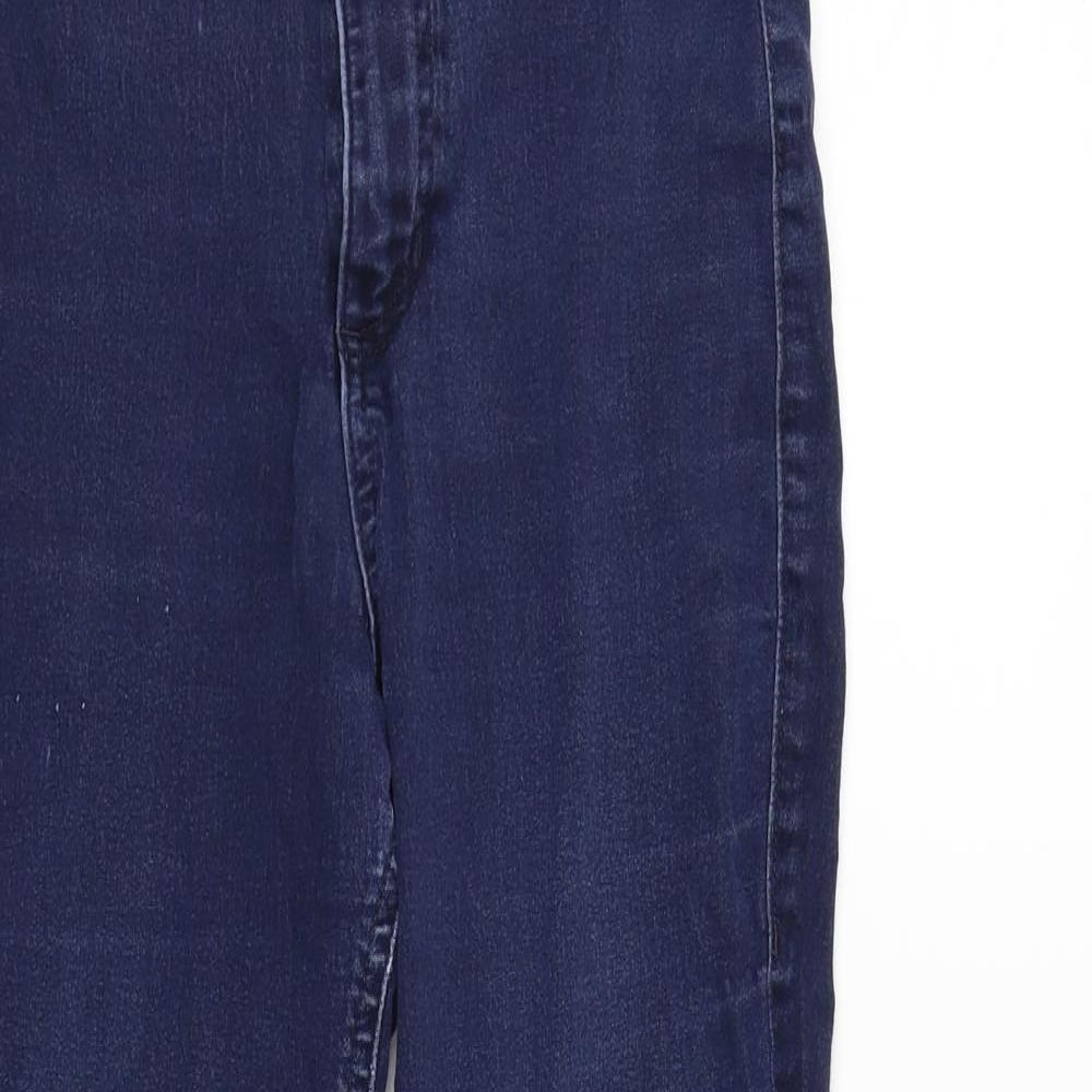 Marks and Spencer Womens Blue Camouflage  Straight Jeans Size 8 L28 in