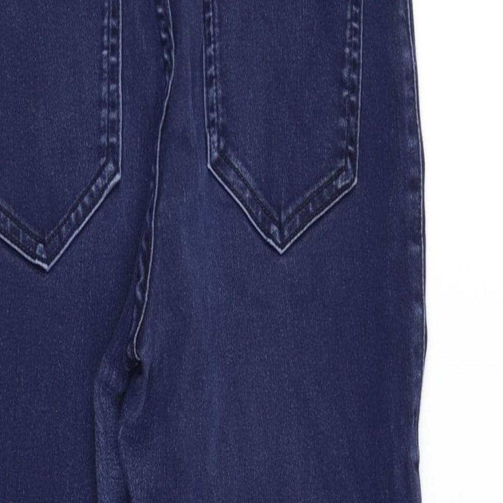 Marks and Spencer Womens Blue Camouflage  Straight Jeans Size 8 L28 in