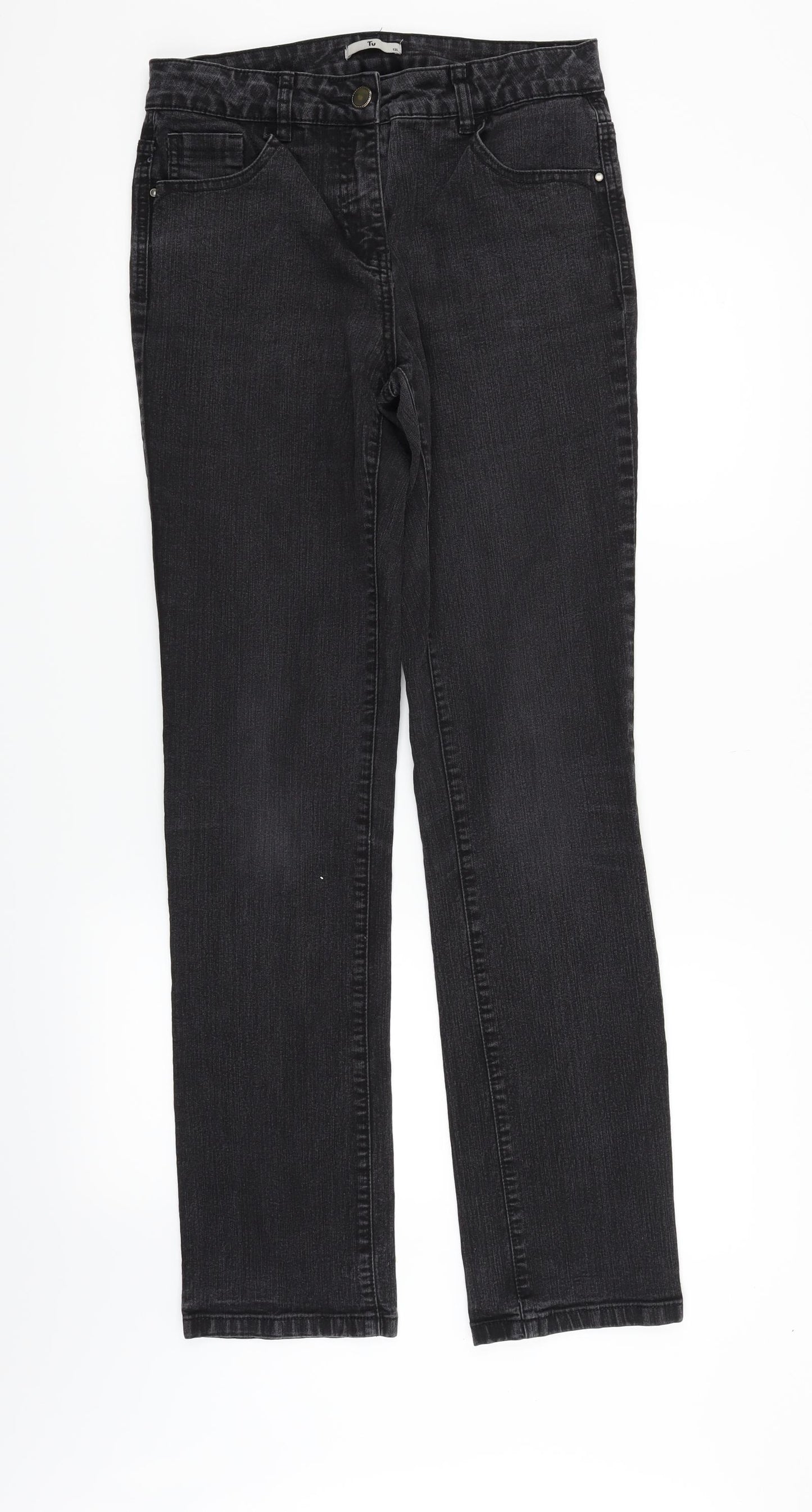 TU Womens Grey   Skinny Jeans Size 12 L30 in