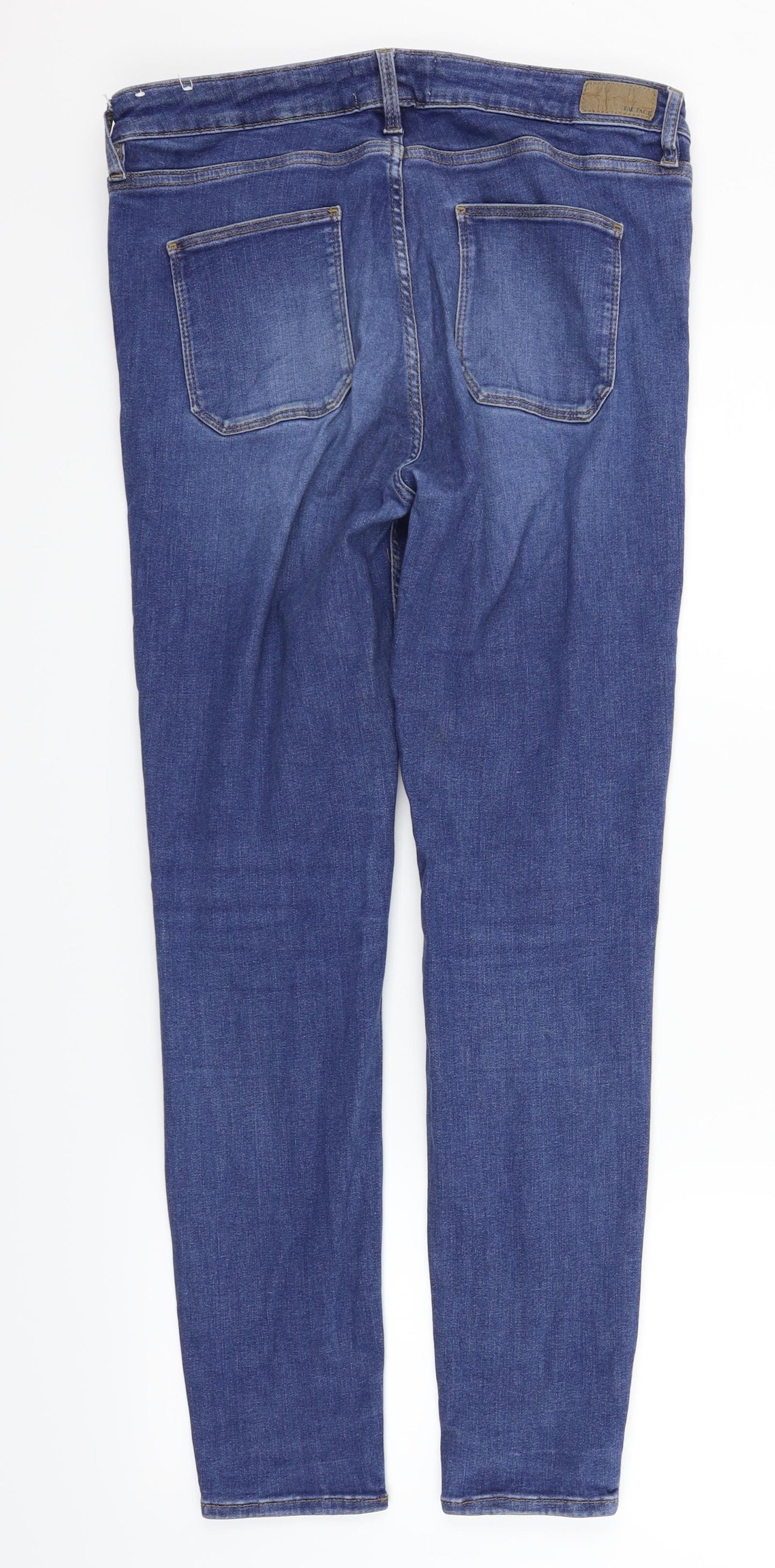 Fat Face Womens Blue   Straight Jeans Size 14 L31 in