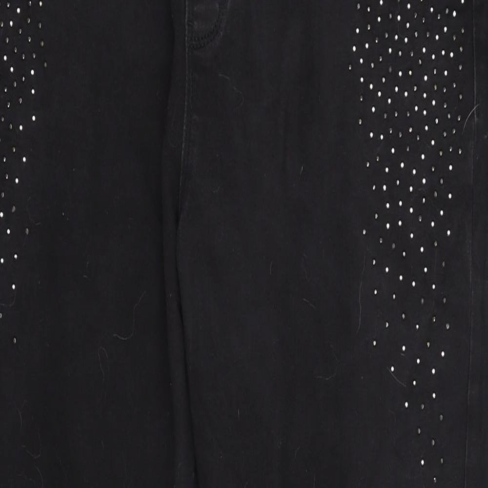 George Womens Black   Jegging Trousers Size 20 L24 in - Dimond Pattern