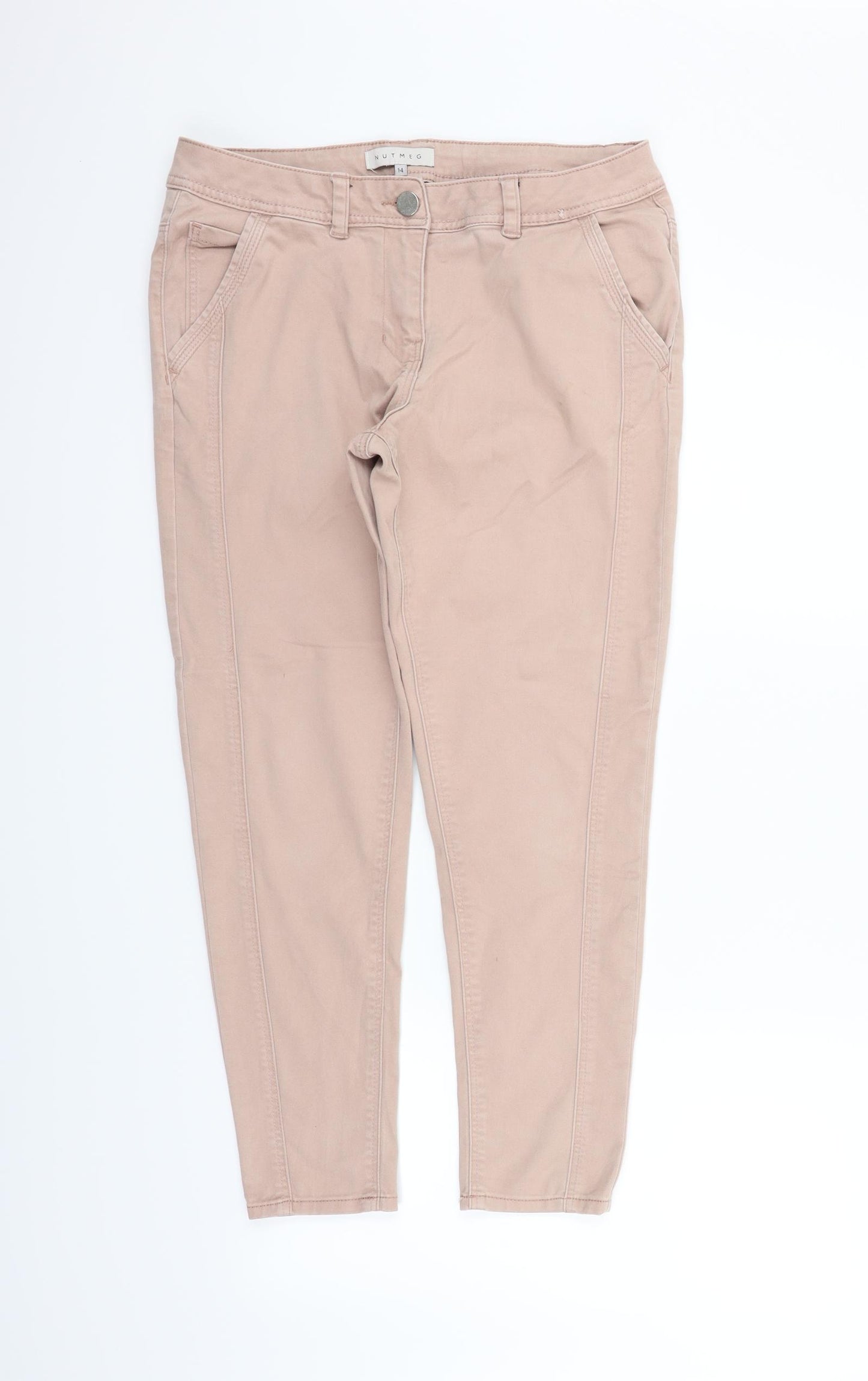 Nutmeg Womens Pink   Trousers  Size 14 L23 in